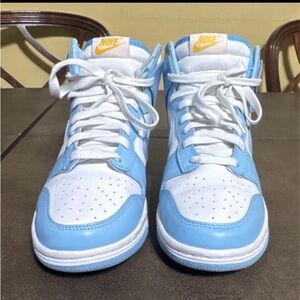Nike Dunk High Blue White High Top Sneakers Basketball Athletic Shoes